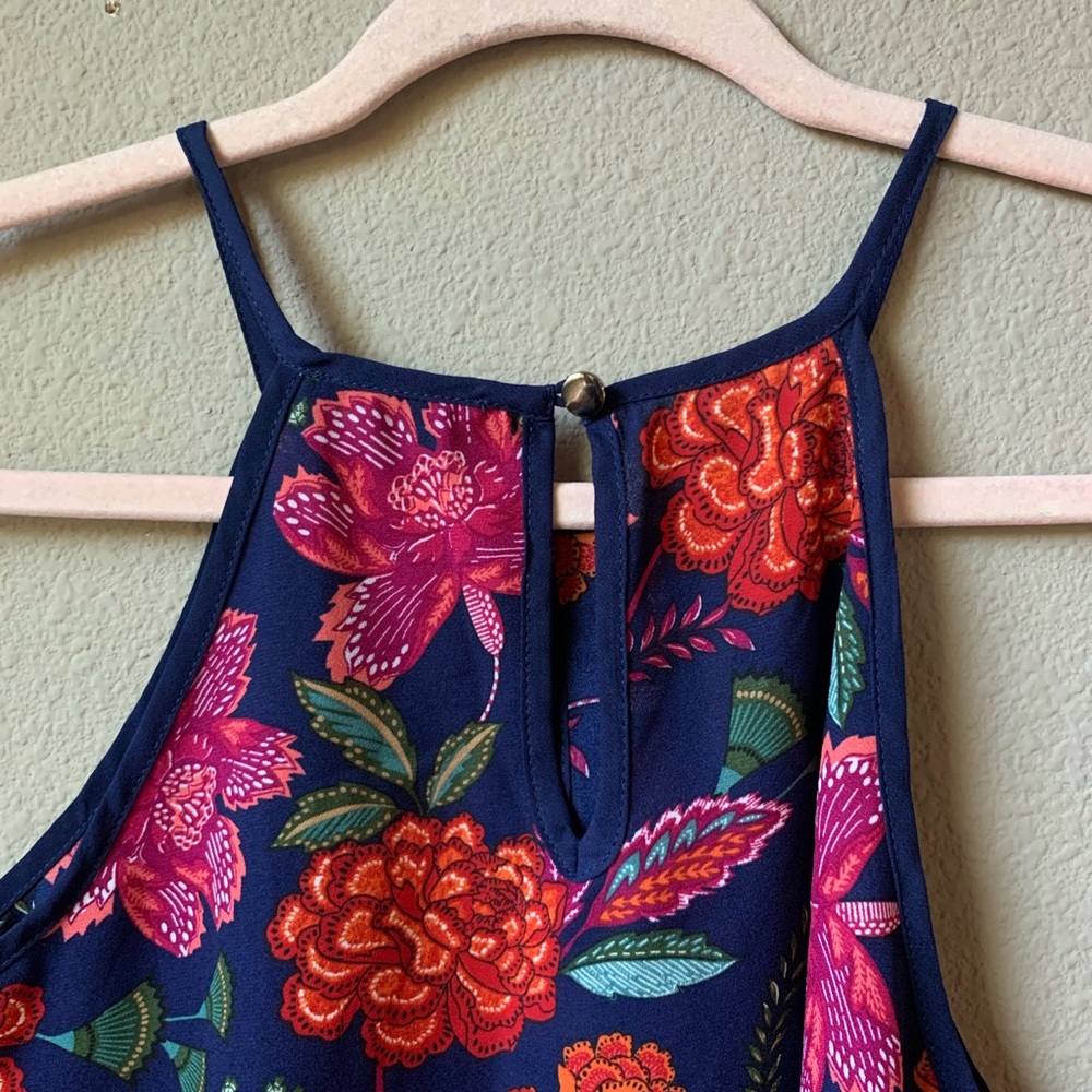 Papermoon floral spaghetti strap blouse. Size S. - Picture 5 of 9